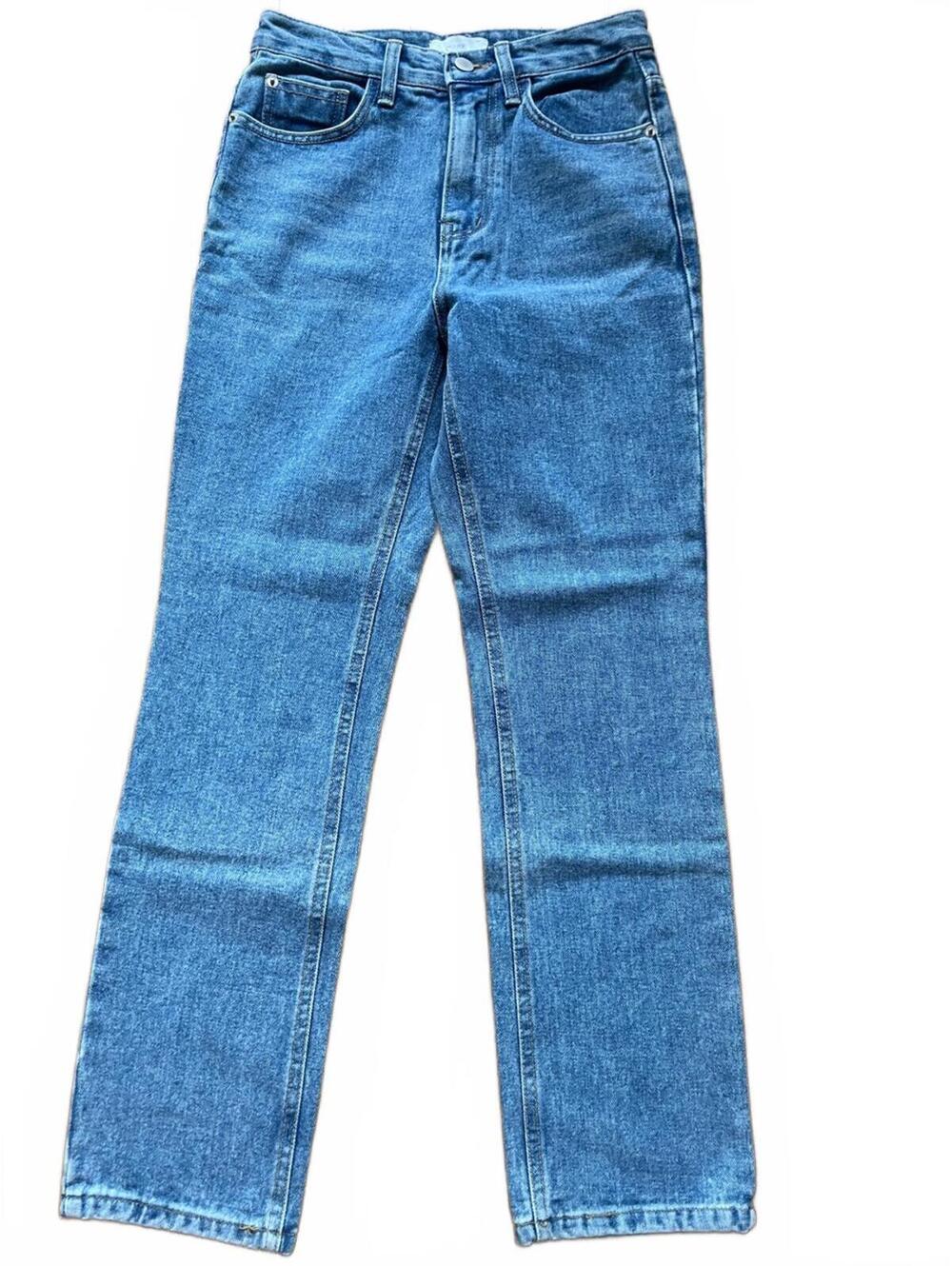 Oak + Fort Straight Leg Jeans Small Size 26 Blue Denim Mid Rise